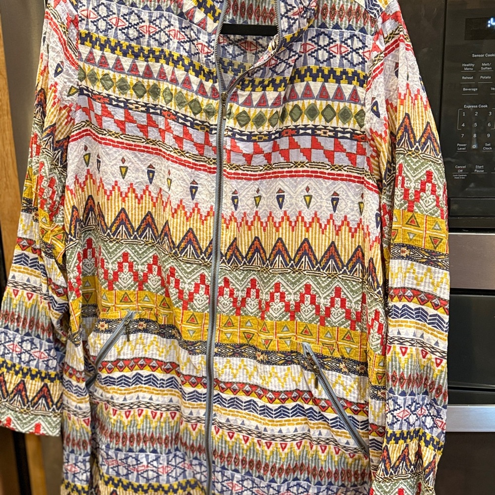 Multiples Multicolor Geometric Utility Shirt/Jacket - Picture 7 of 16